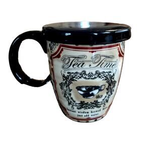 2011 LANG Teatime Teacup Infuser Strainer w/ Seeping Lid Lorilynn Simms